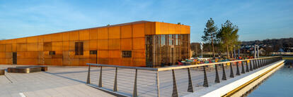 Cortenstahl-Fassade beim Haus am See in Lahr